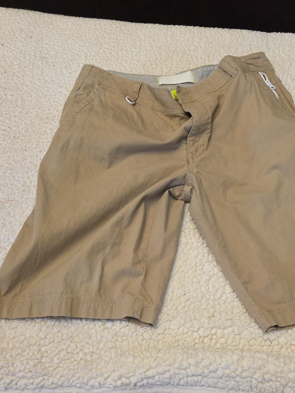 adidas Men's Khaki Flat-Front Shorts